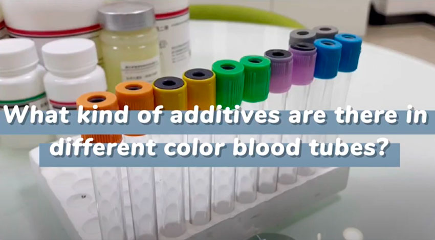 Jenis aditif apa yang ada pada warna tabung darah yang berbeda